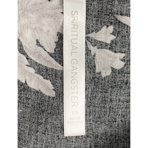 Spiritual Gangster Maya Floral Kimono Robe Cardigan, Black - Size OS - Picture 9 of 11